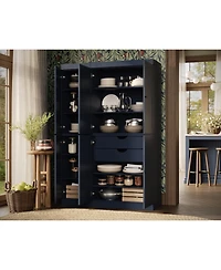 Palace Imports 100% Solid Wood 48.5" Pantry Cabinet with Shaker Doors, 2-Drawers & Adjustable Shelves
