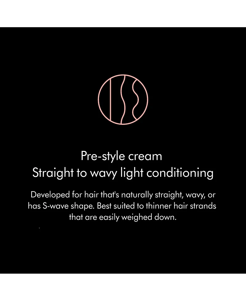 Dyson Chitosan Pre-style cream travel mini, Straight to wavy, Light conditioning, 30mL