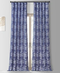 Half Price Drapes Sequoia Floral Faux Silk Jacquard Room Darkening Curtain