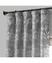 Half Price Drapes Sequoia Floral Faux Silk Jacquard Room Darkening Curtain