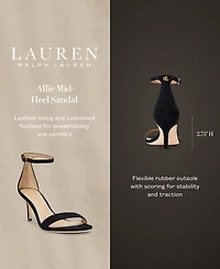 Lauren Ralph Women's Allie Ankle-Strap Mid-Heel Dress Sandals