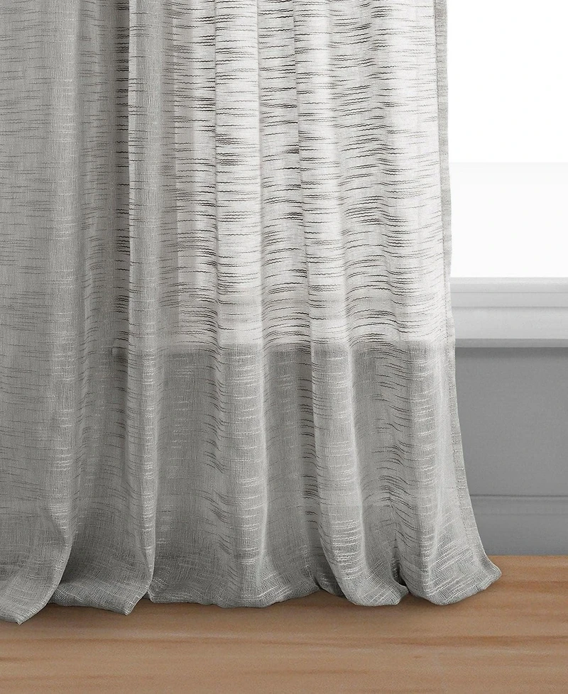 Half Price Drapes Faux Linen Sheer Curtain Pair (2 Panels)