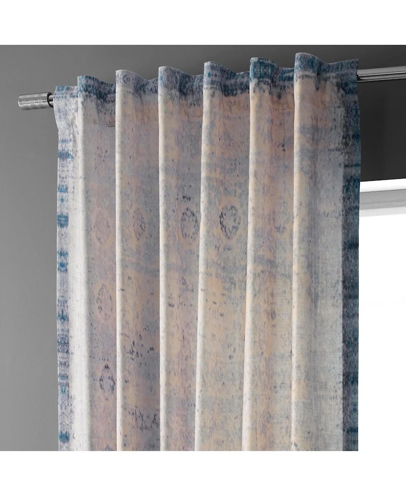 Half Price Drapes Beach Abstract Textured Printed Cotton Curtain
