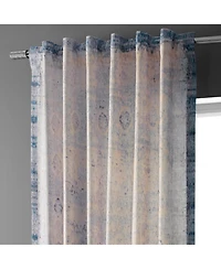 Half Price Drapes Beach Abstract Textured Printed Cotton Curtain