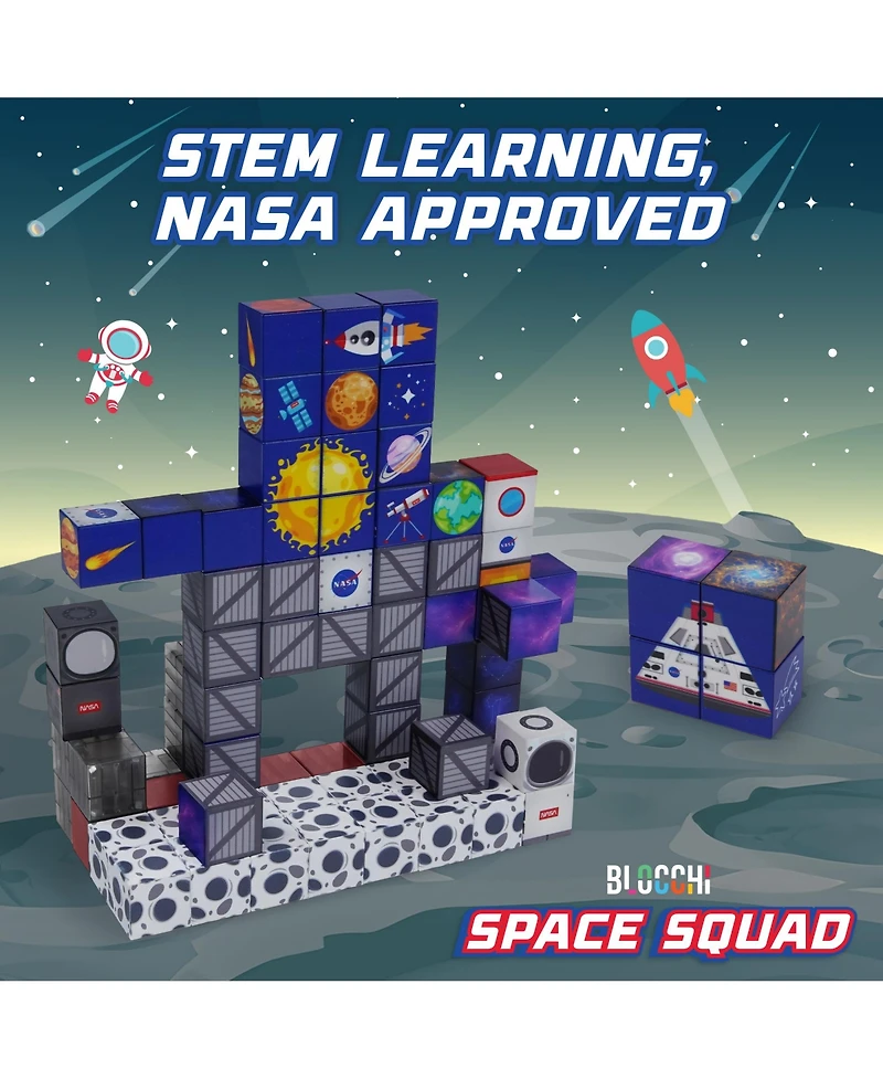 Usa Toyz Blocchi Space Squad Magnetic Block Set 84 units