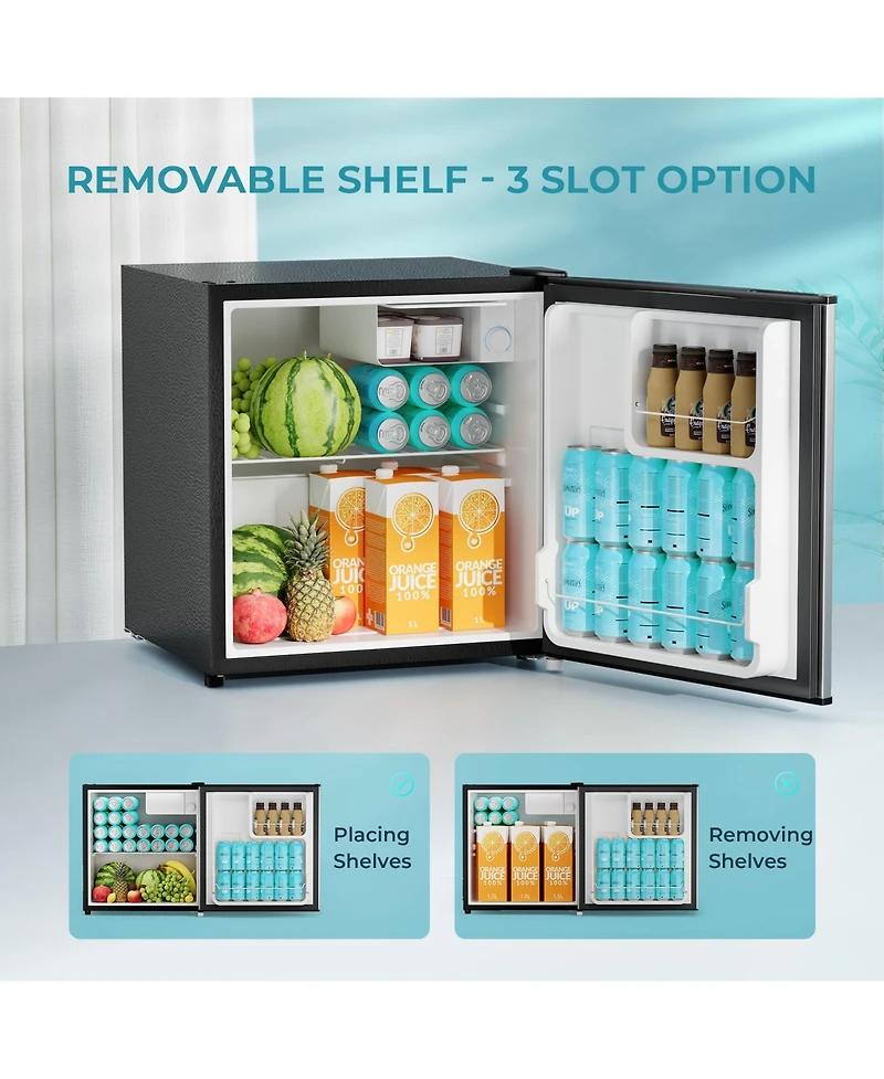 Euhomy 1.6 Cu.Ft Single Door Mini Fridge with Freezer