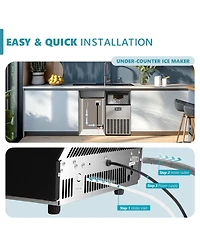 Euhomy Ice Maker with Auto Clean in Silver