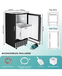 Euhomy Commercial Ice Maker Machine
