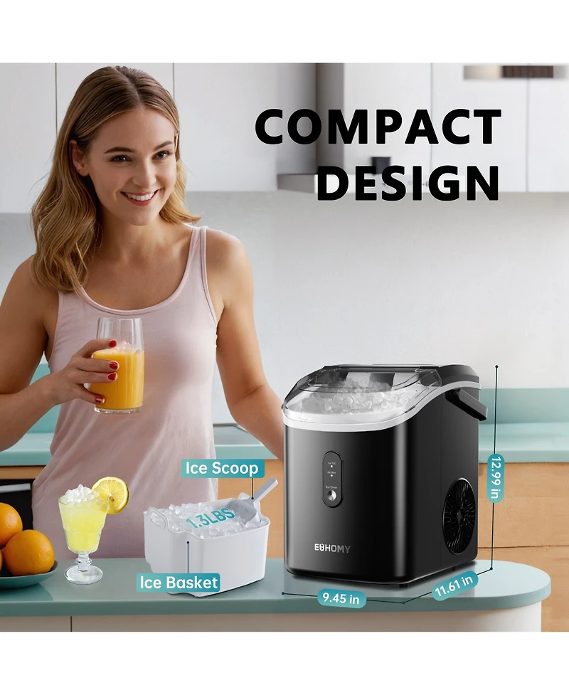 Euhomy 34lbs/day Ice Maker Machine