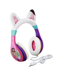 eKids Gabby's Dollhouse Cat Ears Volume-Limited Wired Kids Headphones
