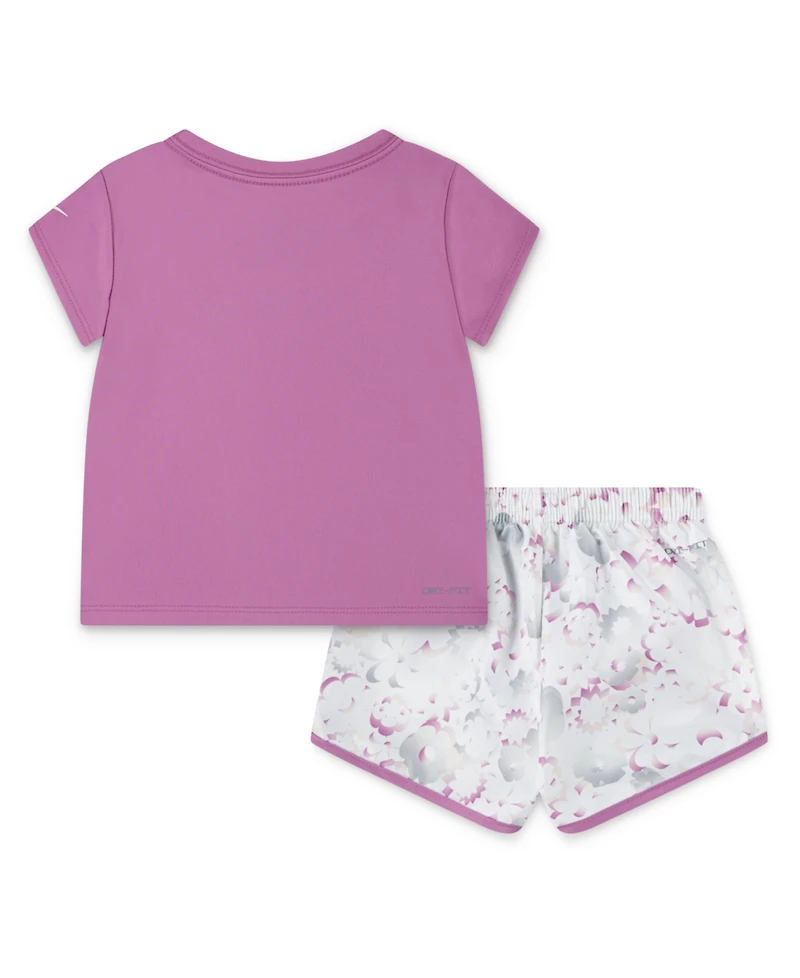 Nike Toddler Girls Logo Graphic T-Shirt & Shorts, 2 Piece Set