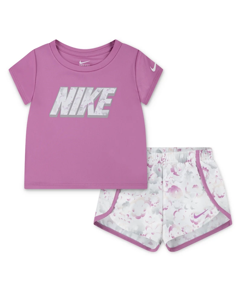 Nike Toddler Girls Logo Graphic T-Shirt & Shorts, 2 Piece Set
