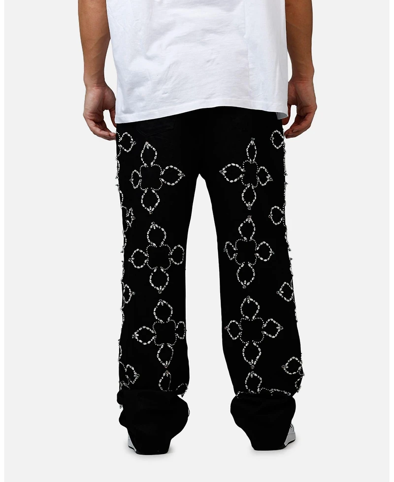 mnml Men's Ultra Baggy Jewel Appl Pants