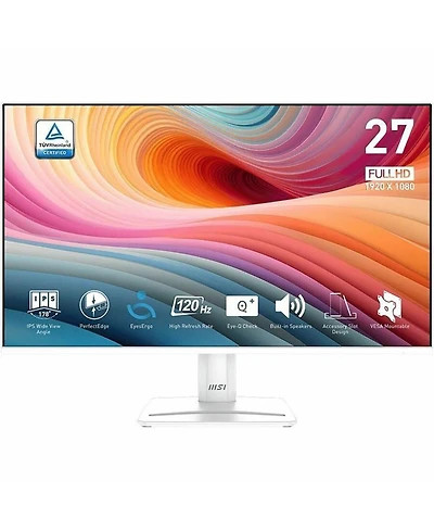 Msi Pro MP275W E2 27" 16:9 Full Hd 120Hz Ips Lcd Hdr Monitor, Matte White