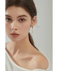 Joey Baby Freshwater Pearl Drop Hoop Earrings