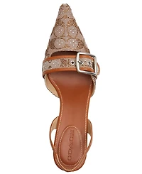 Coach Women's Margot Crystal Signature Jacquard Slingback Pumps