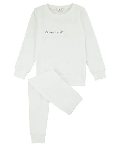 NoggiWear Big Girls Velour Patch 2-Piece Loungewear Set