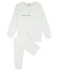 NoggiWear Big Girls Velour Patch 2-Piece Loungewear Set