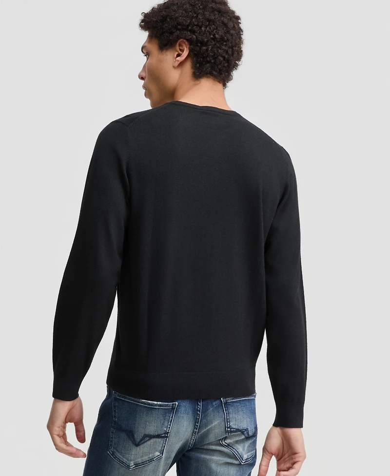 Guess Men's David Long Sleeve Crewneck Sweater