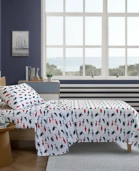 Nautica Branson Sharks Microfiber 4-Pc. Sheet Set, Queen