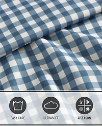 Eddie Bauer Preston Check Microfiber -Pc. Sheet Set