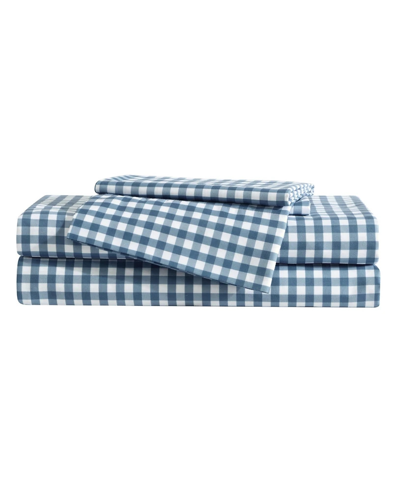 Eddie Bauer Preston Check Microfiber 4-Pc. Sheet Set