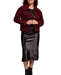 Tribal Women's Soft Boucle Button-Front Jacket