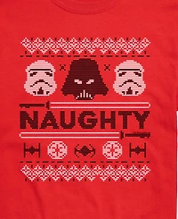 Airwaves Men's Star Wars Christmas Naughty Darth Vader Short-Sleeve Graphic T-Shirt