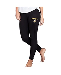 Concepts Sport Women's Black Minnesota Vikings Lightweight Fraction Lounge Leggings