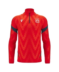 Macron Men's Red Wrexham Training Quarter-Zip Pullover Hoodie