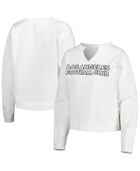 Concepts Sport Women's White Lafc Sunray Notch Neck Long Sleeve Top