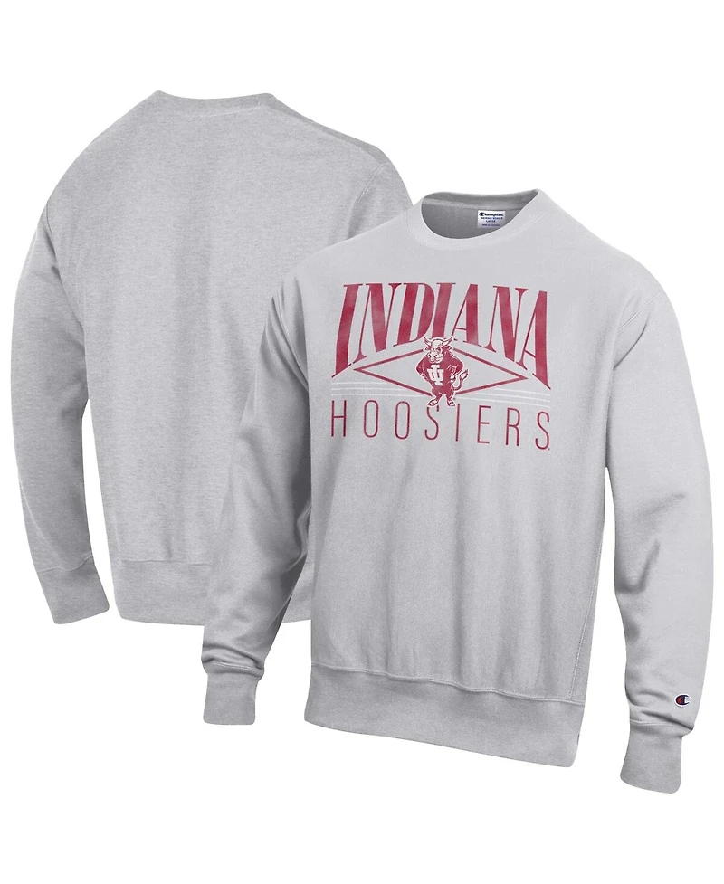 Champion Men's Gray Indiana Hoosiers Reverse Weave Fleece Sweatshirt