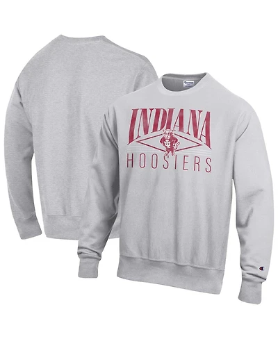 Champion Men's Gray Indiana Hoosiers Reverse Weave Fleece Sweatshirt