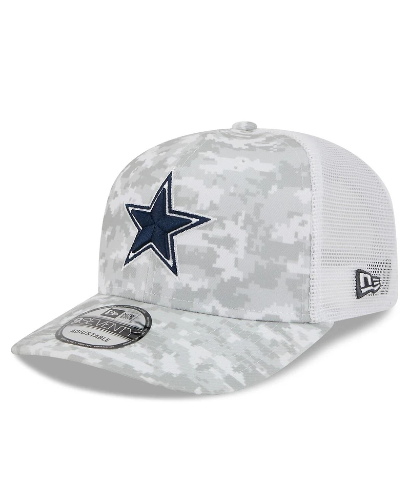 New Era Men's White Dallas Cowboys Salute to Service Fan Pack 9SEVENTY Trucker Adjustable Hat