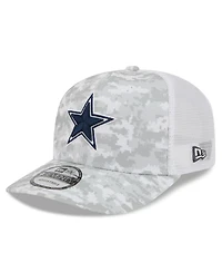 New Era Men's White Dallas Cowboys Salute to Service Fan Pack 9SEVENTY Trucker Adjustable Hat