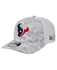 New Era Men's Gray Houston Texans Salute to Service Fan Pack 9SEVENTY Trucker Adjustable Hat