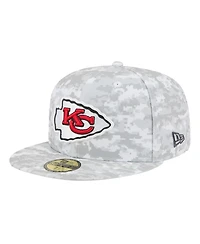 New Era Men's Gray Kansas City Chiefs 2025 Salute to Service Fan Pack 59FIFTY Fitted Hat