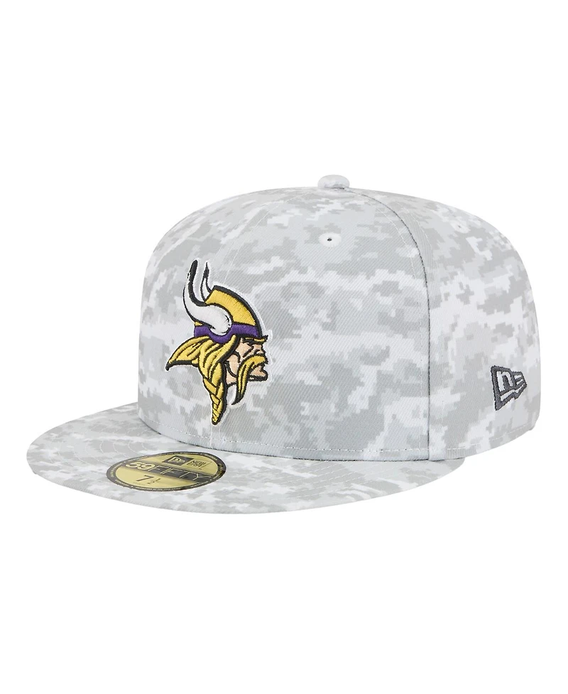 New Era Men's White Minnesota Vikings 2025 Salute to Service Fan Pack 59FIFTY Fitted Hat