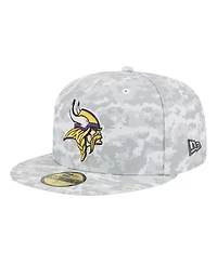 New Era Men's White Minnesota Vikings 2025 Salute to Service Fan Pack 59FIFTY Fitted Hat
