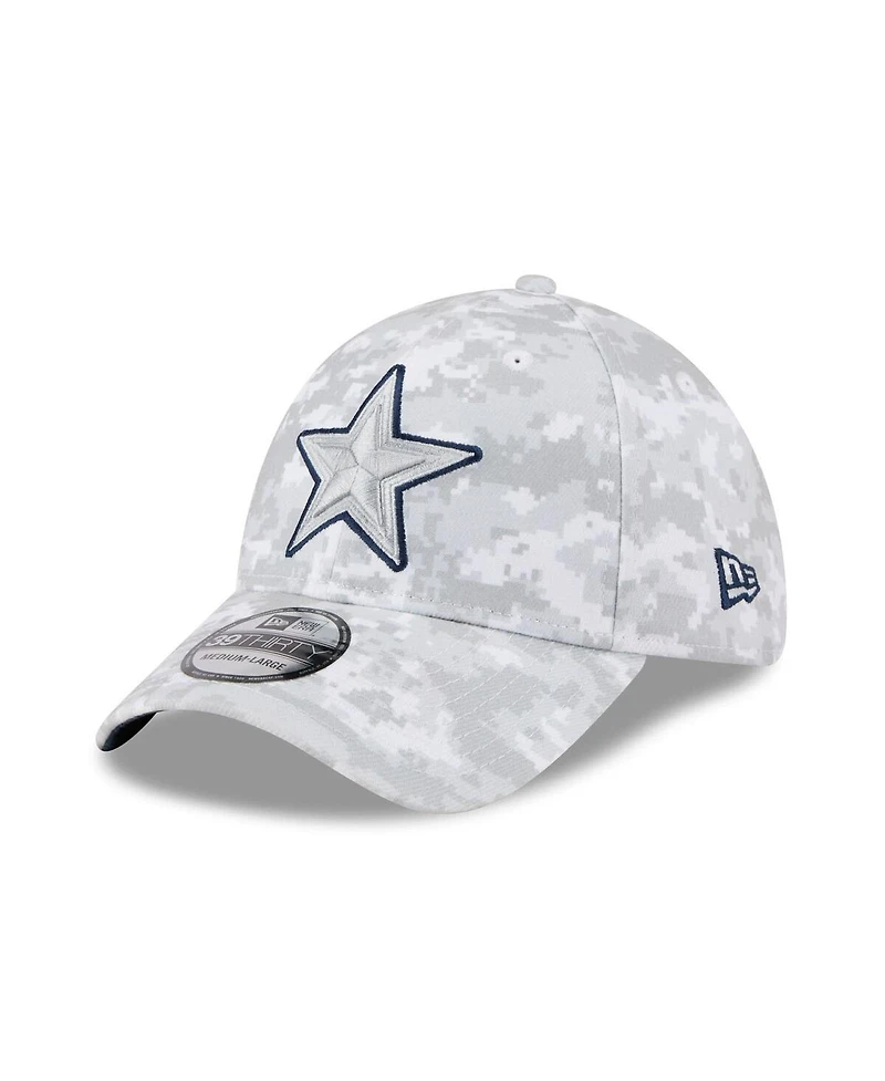 New Era Men's White Dallas Cowboys 2025 Salute to Service Digital Camo Fan Pack 39THIRTY Flex Hat