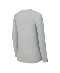 Concepts Sport Women's 2-Piece Heather Gray/Purple Minnesota Vikings Regulate Plaid Long-Sleeve T-Shirt and Shorts Sleep Set