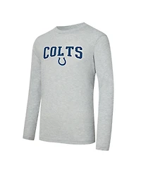 Concepts Sport Men's 2-Piece Royal/Gray Indianapolis Colts Regulate Long Sleeve T-Shirt and Plaid Pant Set