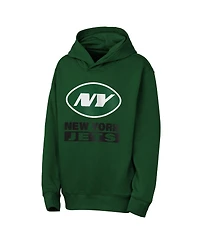 Outerstuff Big Boys and Girls Green New York Jets Back to Basics Hoodie