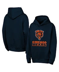 Outerstuff Big Boys and Girls Navy Chicago Bears Back to Basics Hoodie