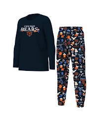 Outerstuff Big Boys and Girls Navy Chicago Bears Chestnut Holiday Sleep Set