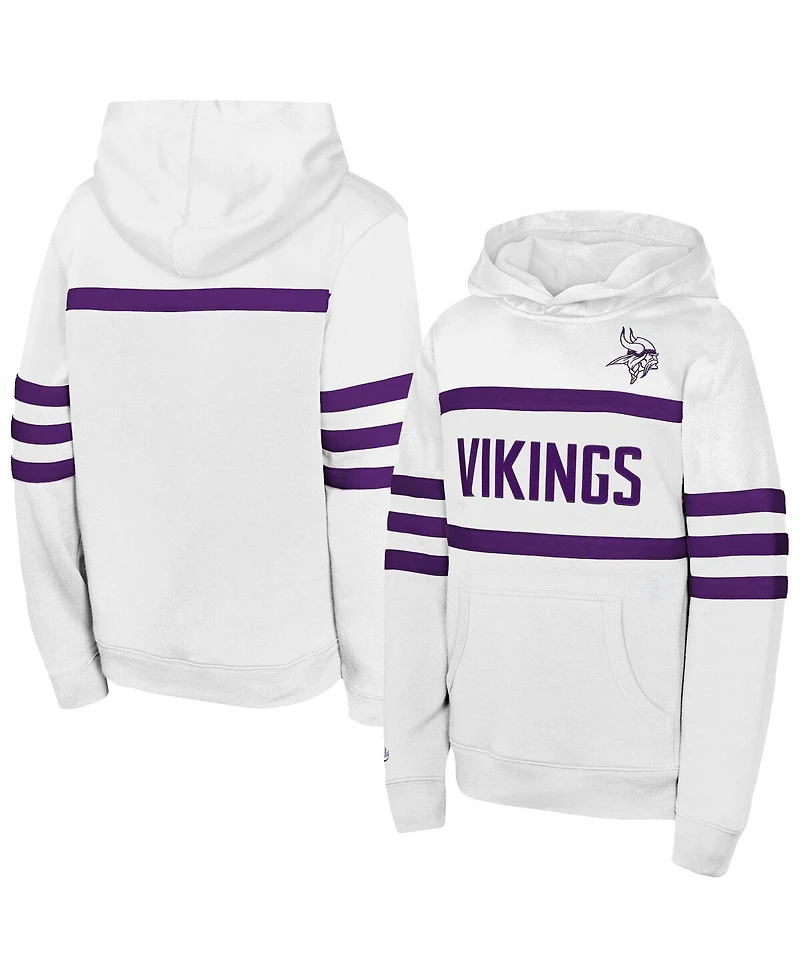 Mitchell & Ness Big Boys and Girls White Minnesota Vikings Out Head Coach Hoodie
