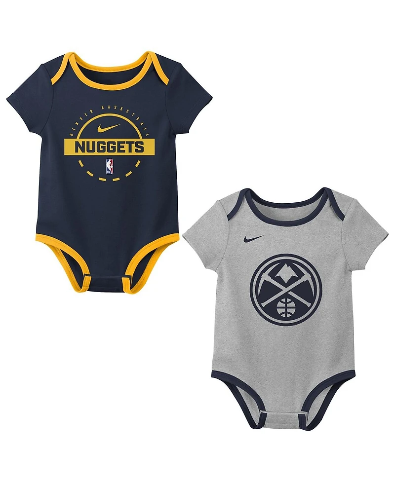 Nike Baby Boys and Girls 3-Piece Denver Nuggets Two-Piece Bodysuit Set