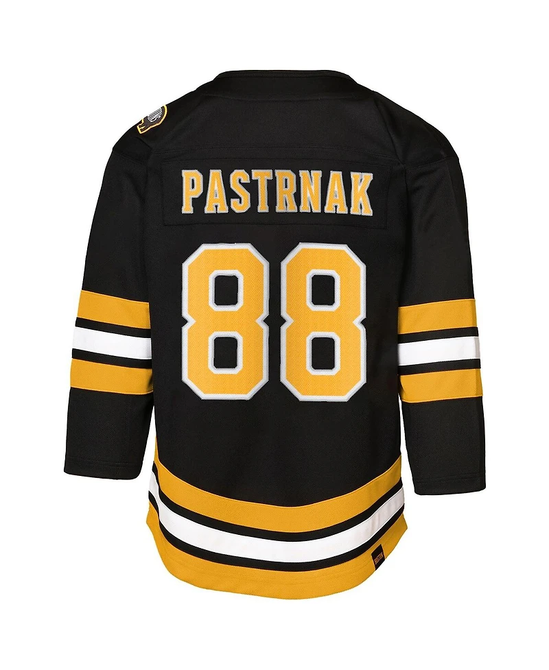 Outerstuff Baby Boys and Girls David Pasternak Black Boston Bruins Home Replica Player Jersey