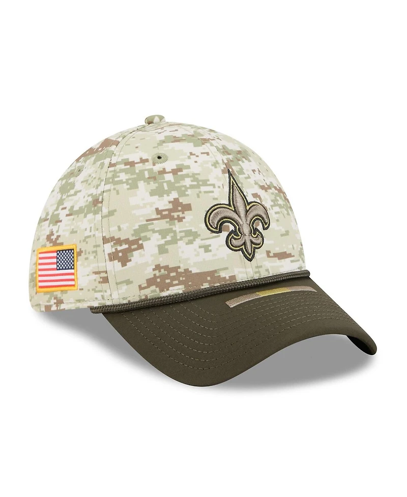 New Era Men's Camo Orleans Saints 2025 Salute to Service 39THIRTY Flex Hat