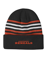 Outerstuff Big Boys and Girls Black Cincinnati Bengals Essentials Cuffed Knit Hat